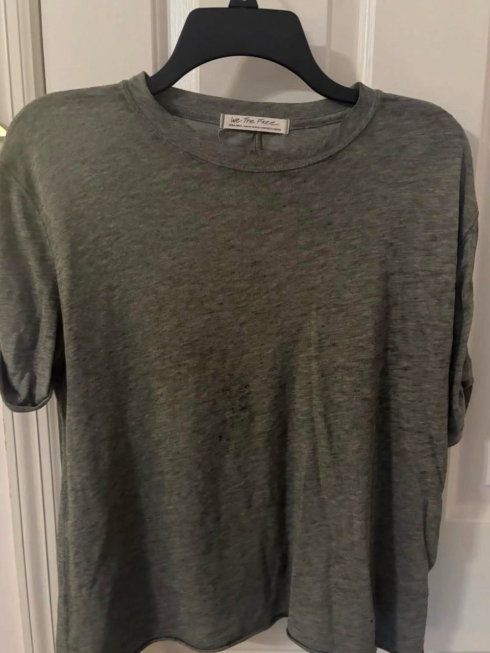 We The Free Heather Olive Short Sleeve Crew Tee